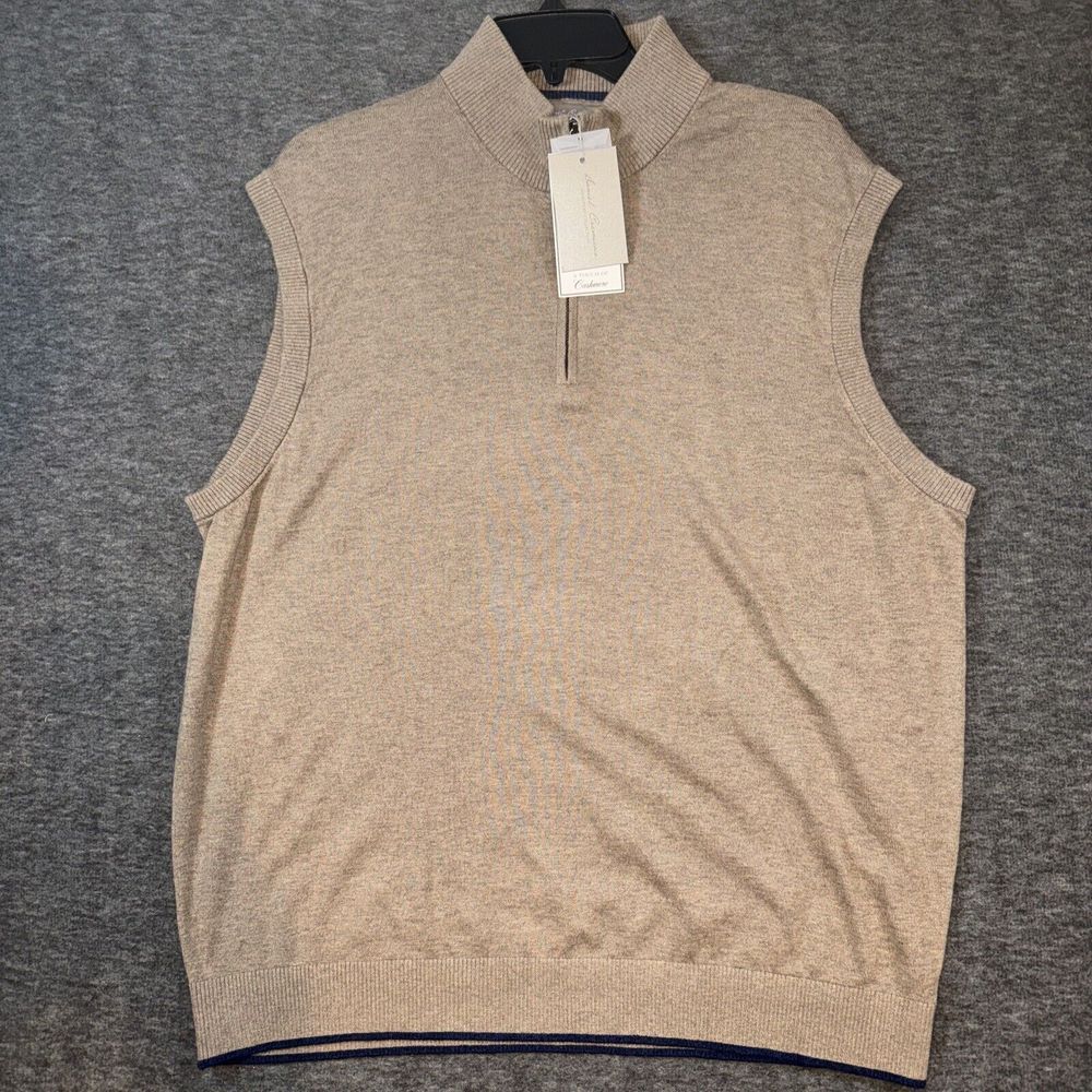 Daniel Cremieux Signature Mens Cashmere Blend 1/4 Zip Sweater Vest no tags.